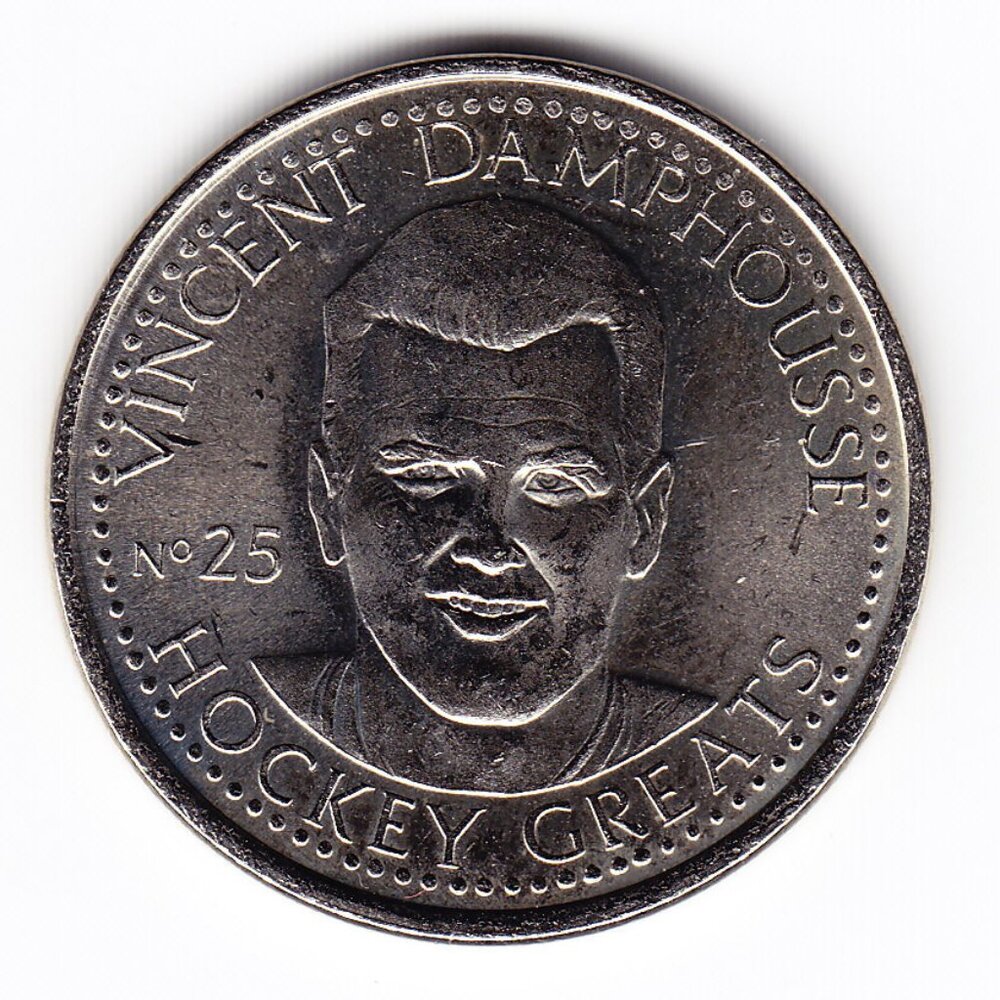 1996 Vincent Damphousse No25 Hockey Greats NHLPA Medal (b70)